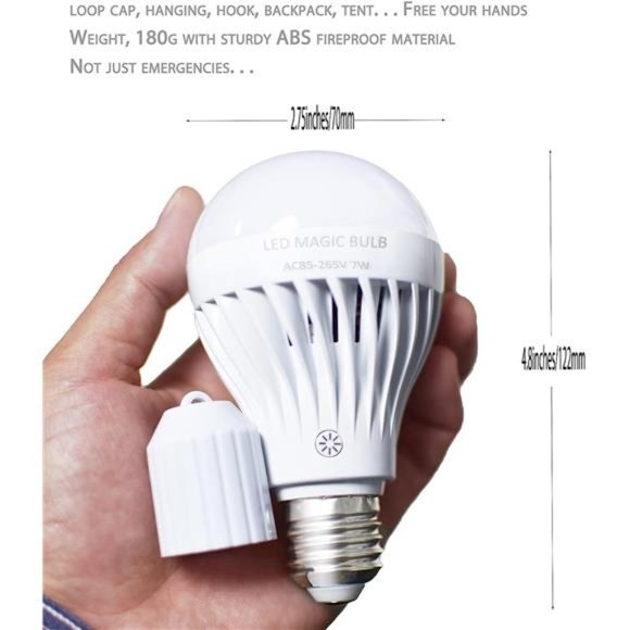 Rechargeable Light Bulbs, LED Magic Bulb with Remote Controller Warm White - Picture 3 of 6